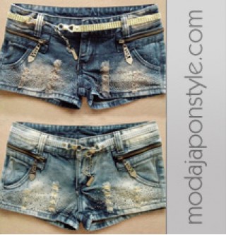 Japon Style Kısa Mini Kot Şort